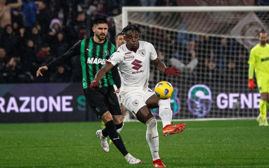 Zapata risponde a Pinamonti, fra Sassuolo e Torino è 1-1