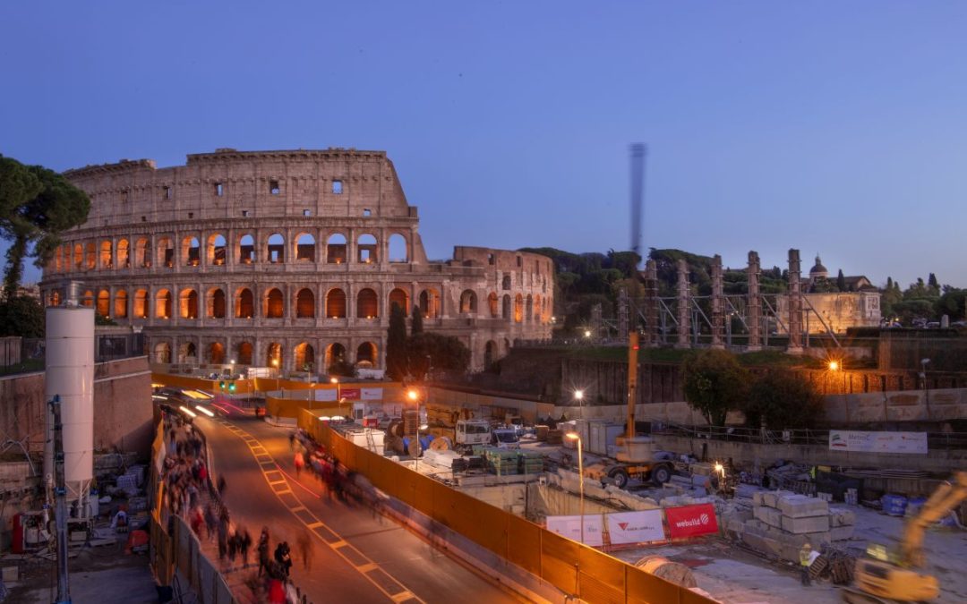 Metro C Roma, sindaco New York visita stazione Colosseo-Fori Imperiali