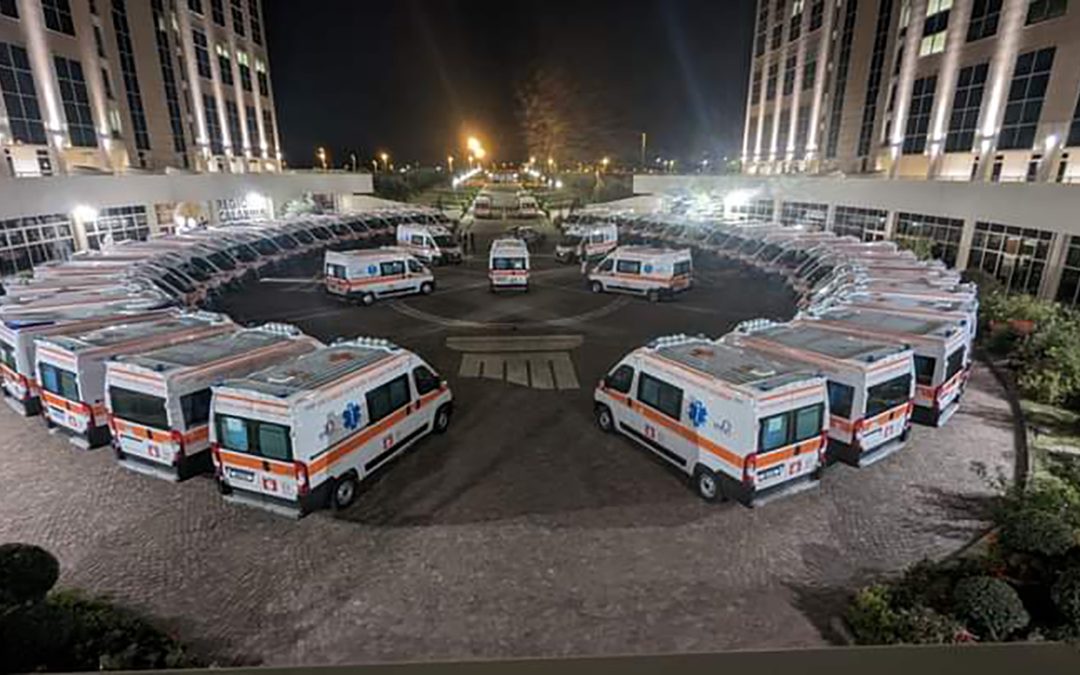 La consegna delle nuove ambulanze alla Regione Calabria