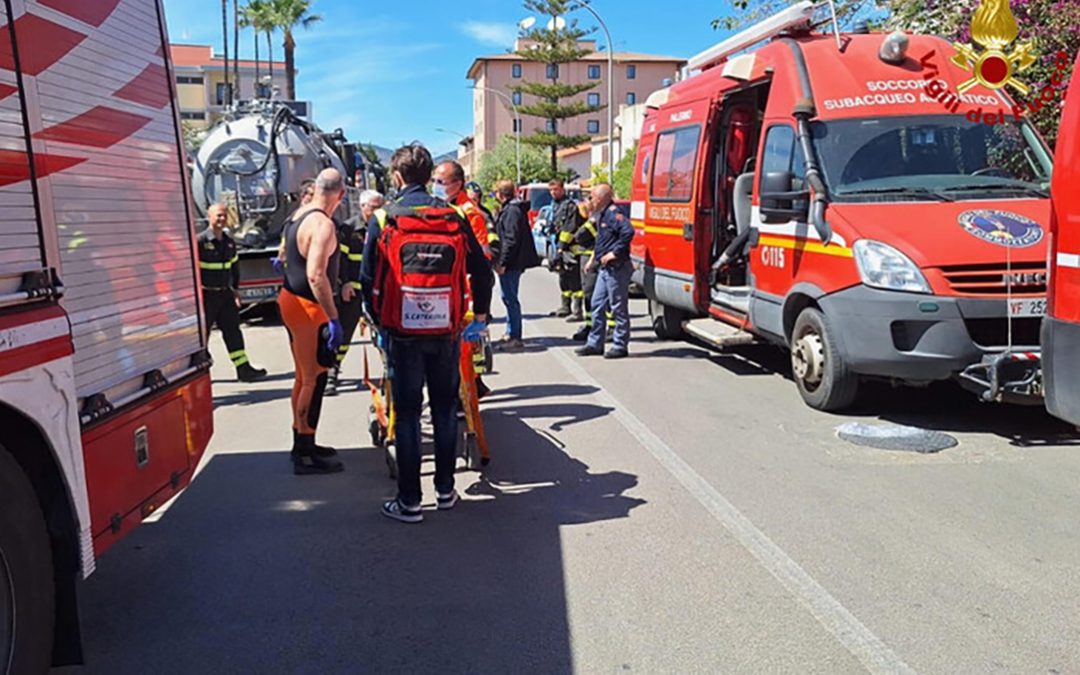 I vigili del fuoco sul luogo della tragedia