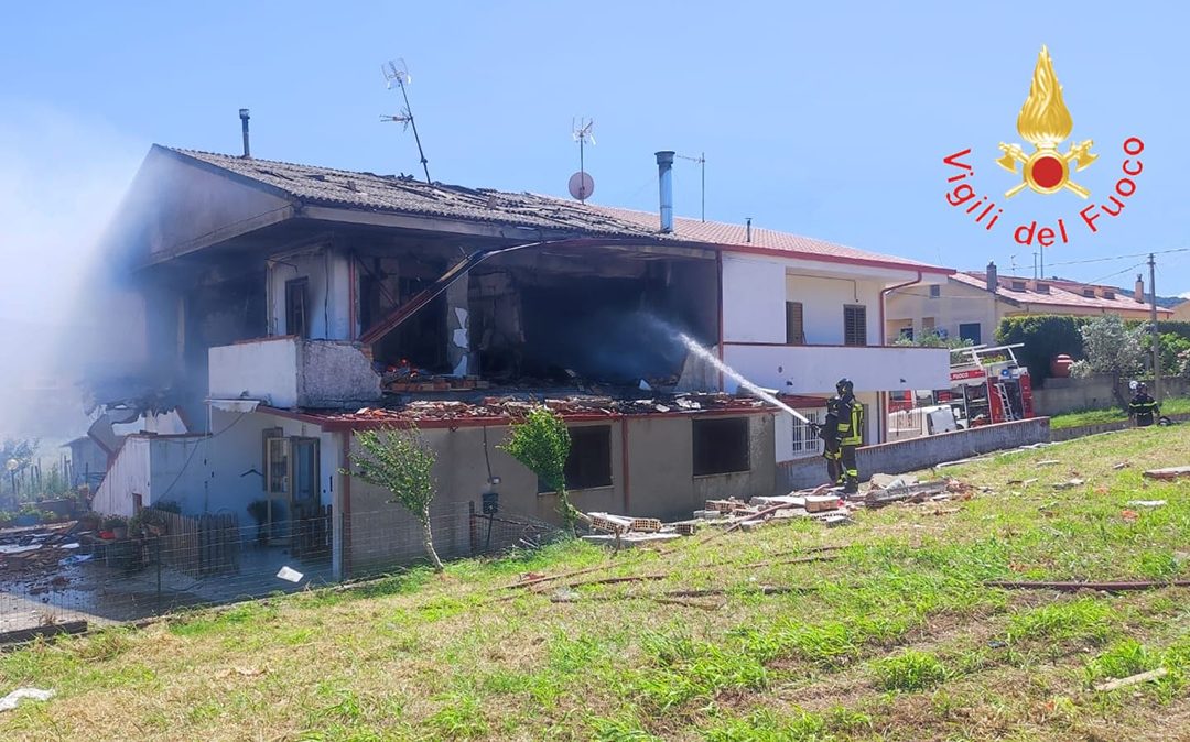 La casa dove si è verificata l'esplosione