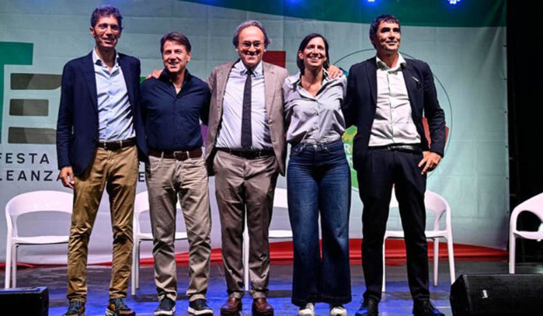 Elly Schlein, Giuseppe Conte, Nicola Fratoianni, Angelo Bonelli e Riccardo Magi