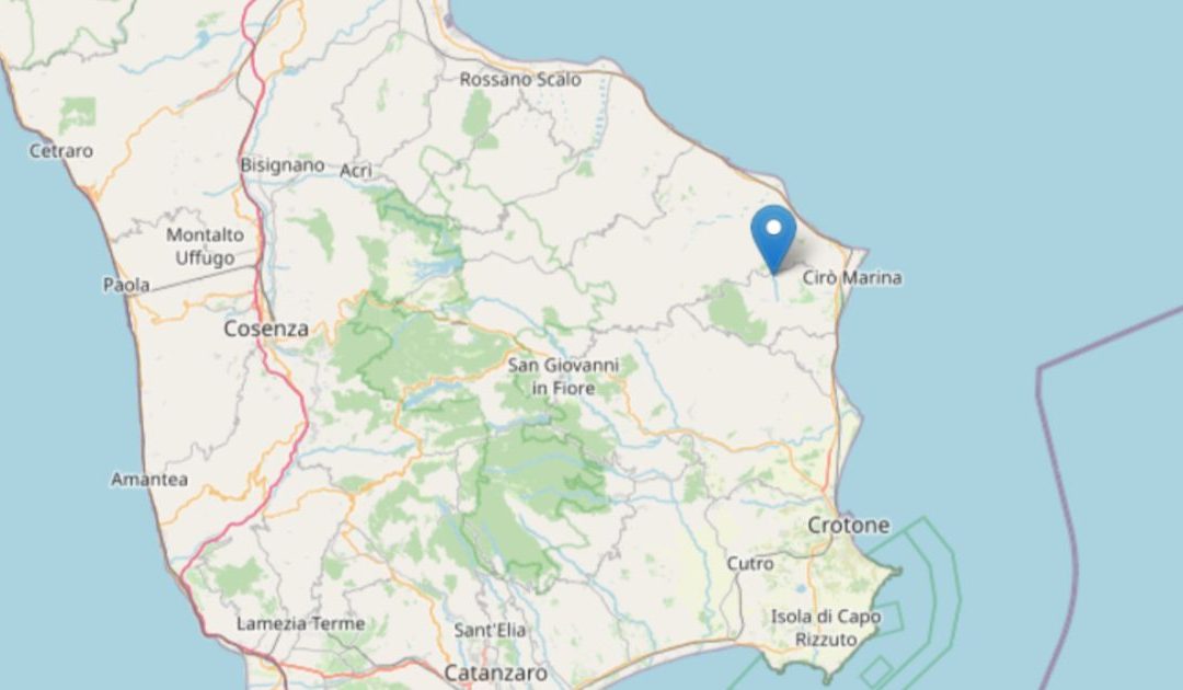 Forte scossa di terremoto a Crotone. Avvertita anche in Puglia