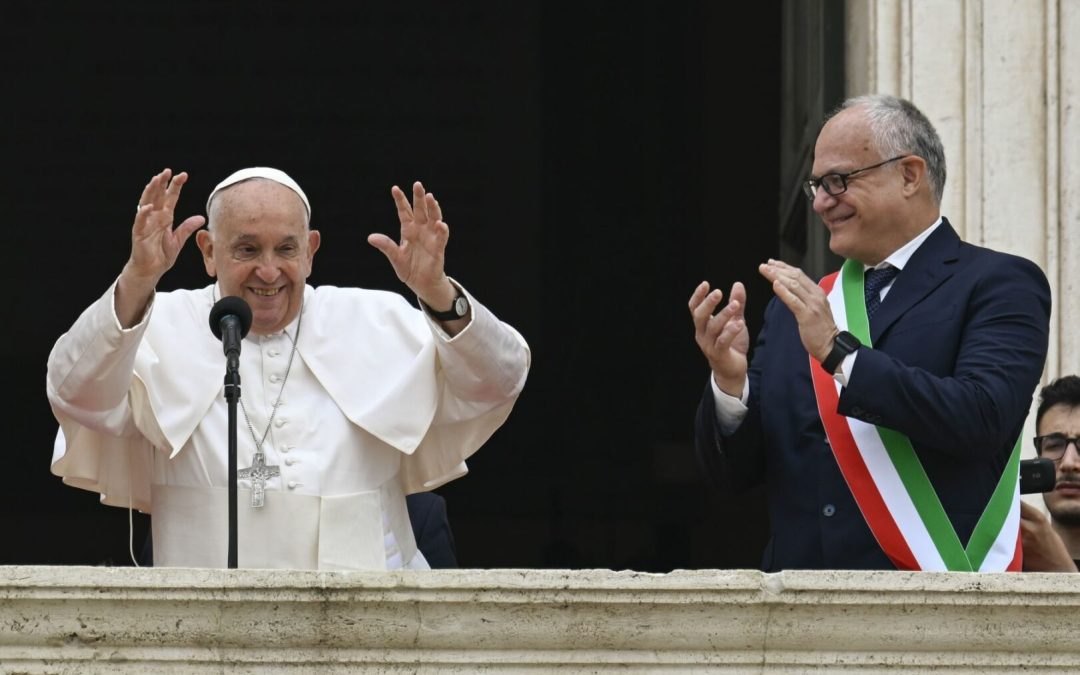 Papa Francesco in visita al Campidoglio