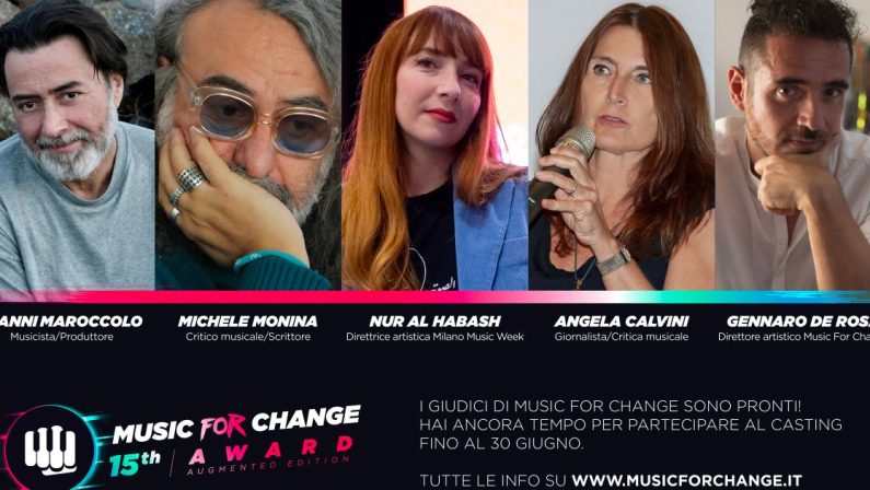 Music for change, annunciata la giuria casting della 15esima edizione