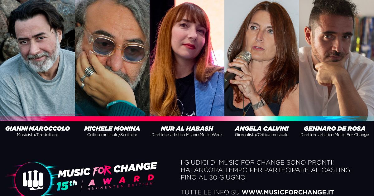 Music for change, ecco la giuria casting della 15esima edizione