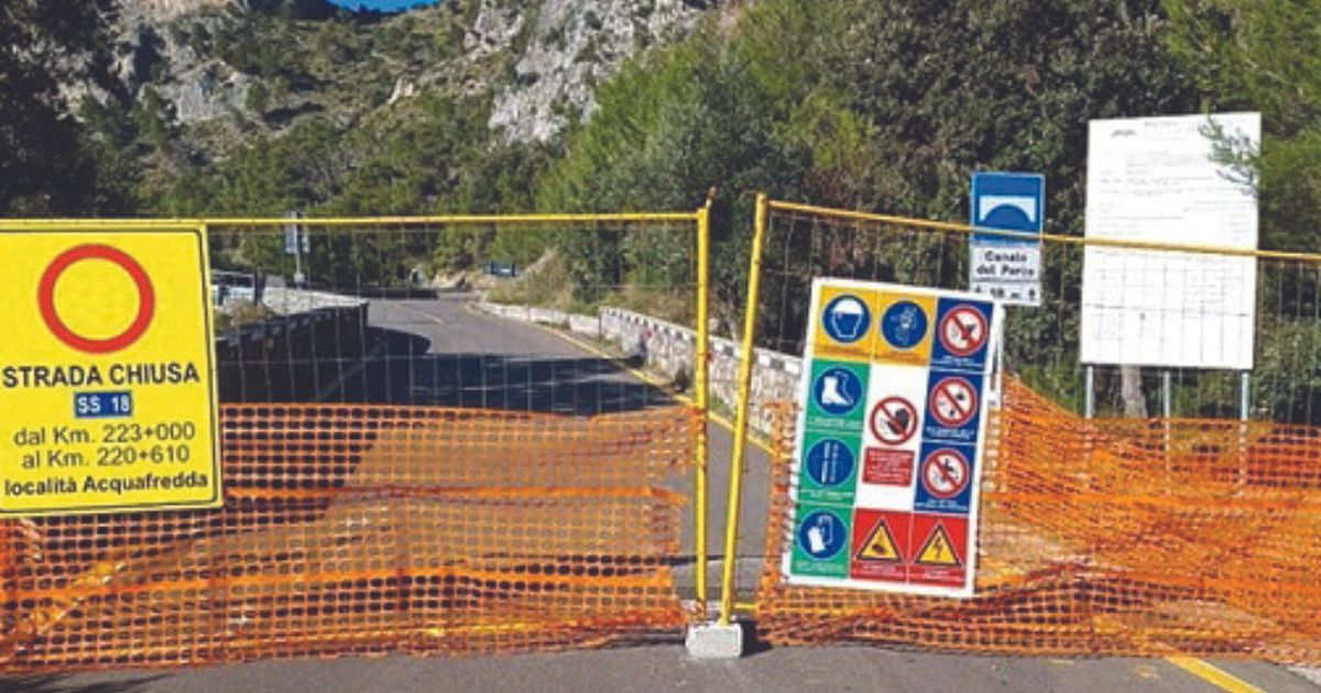 Maratea, Statale 18 chiusa e poi riaperta. Ma è allarme