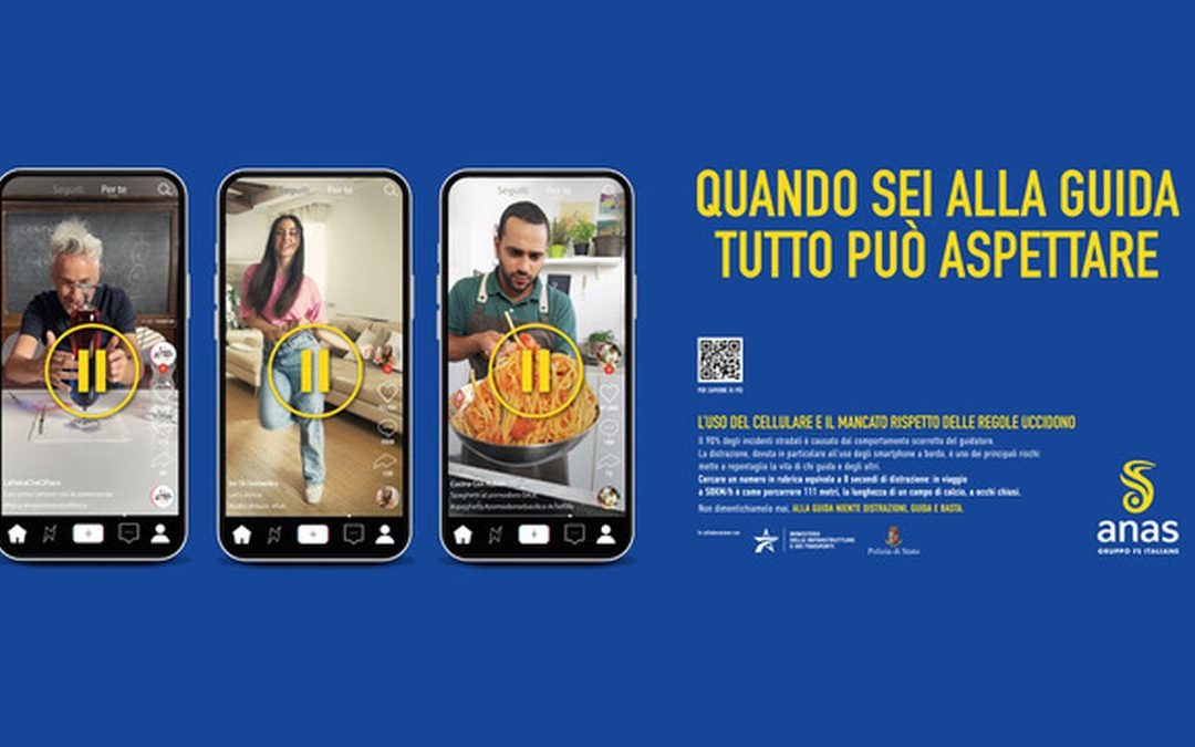 Sicurezza stradale, al via lo spot Anas “Guida e Basta”