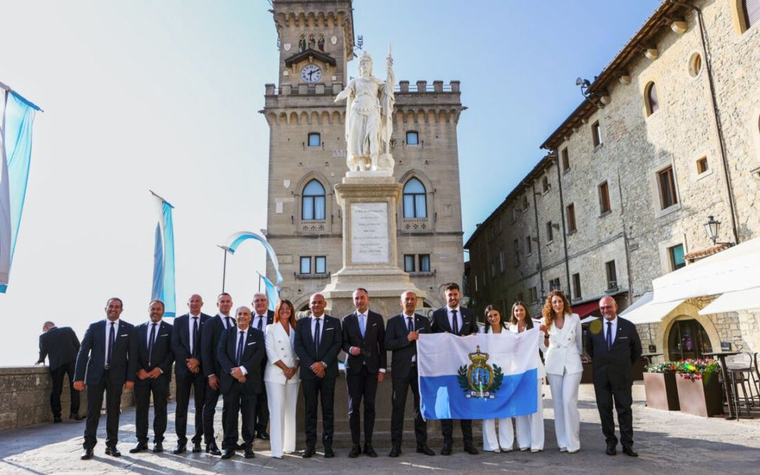 Delegazione olimpica San Marino ricevuta dai Capitani Reggenti