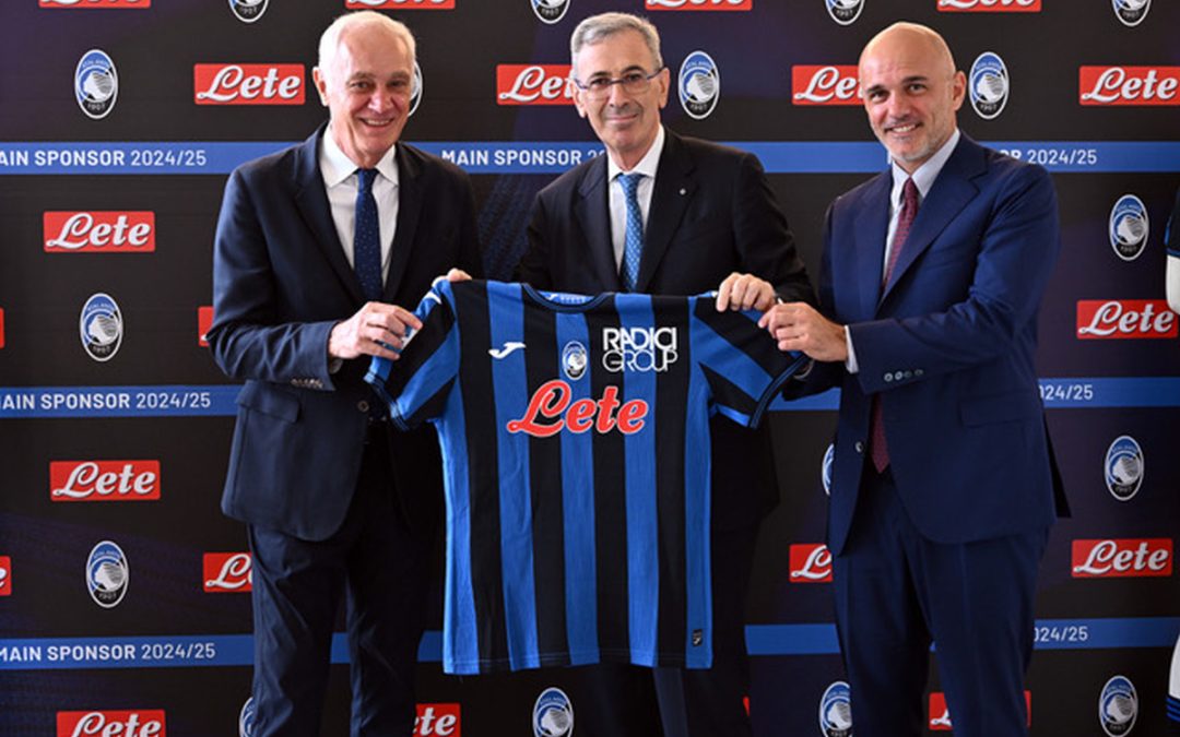 Acqua Lete main sponsor dell’Atalanta per tre stagioni