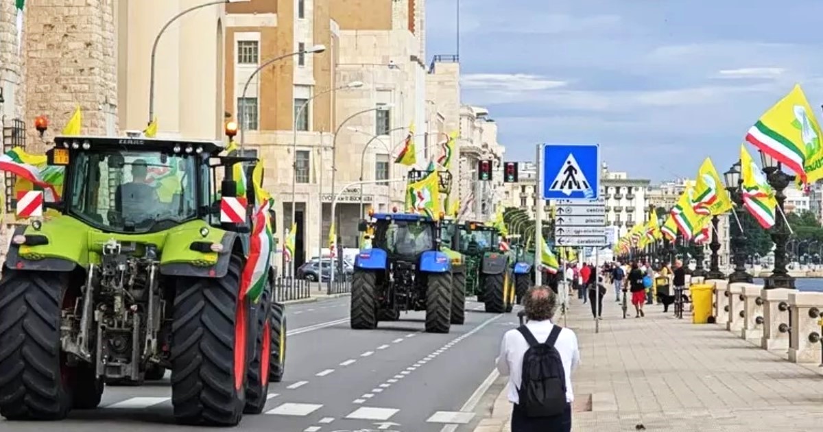 Emergenza agricola in Puglia: agricoltori e allevatori scendono in piazza