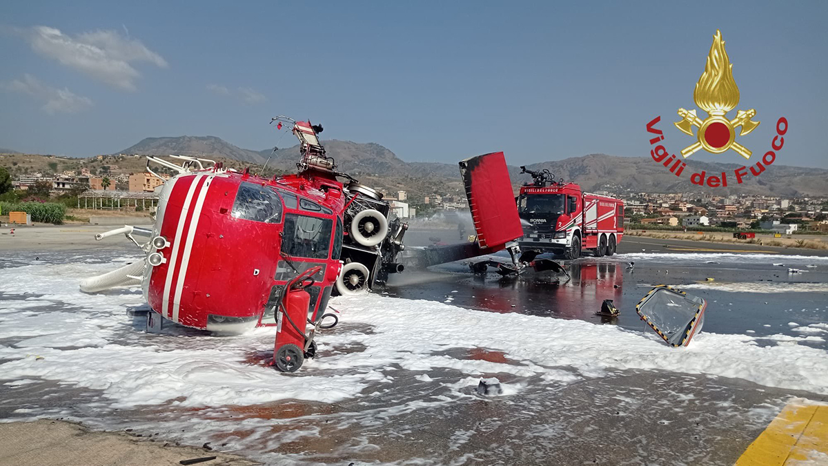 Reggio Calabria, precipita elicottero del servizio anti incendio