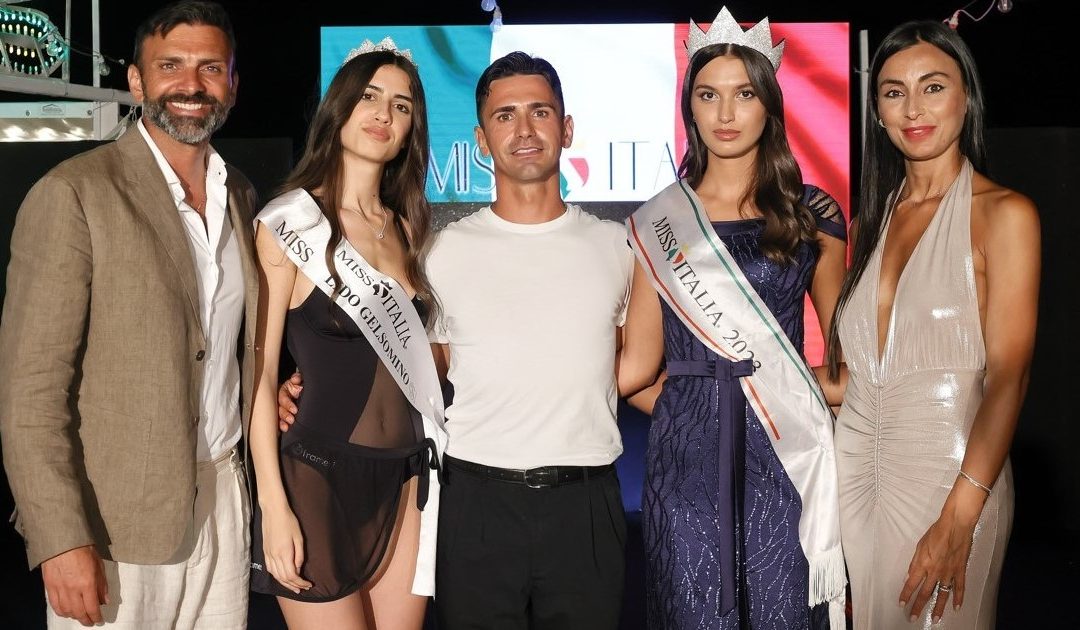 Carmelo Ambrogio (esclusivista Miss Italia Calabria), Anna Claudia Celi (Miss Lido Gelsomino), Vincenzo Meleca (Lido Gelsomino), Francesca Bergesio (Miss Italia 2023), Linda Suriano (esclusivista Miss Italia Calabria)