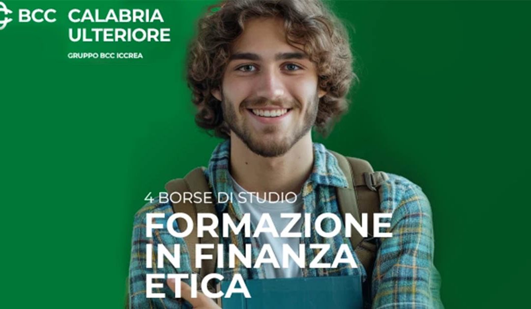 Finanza Etica, la Bcc Calabria ulteriore lancia 4 borse di studio