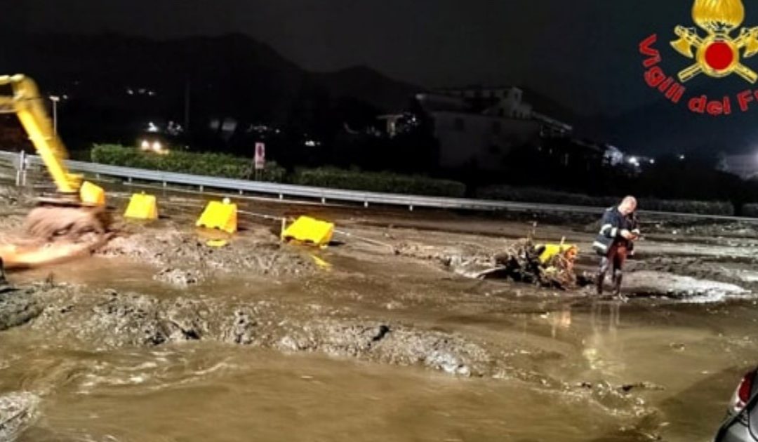 Frana e nubifragio devastano il Casertano e l’Irpinia