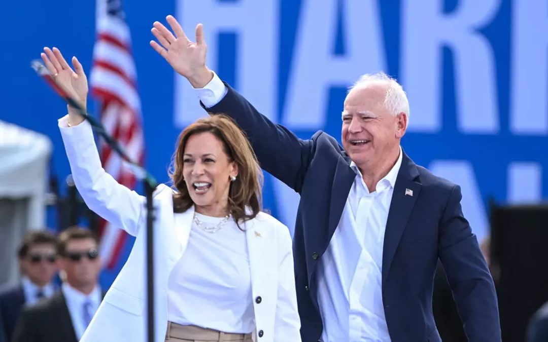 Tim Walz con Kamala Harris