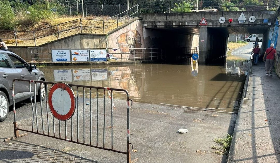 Nocera Terinese, sottopassi allagati e bloccati causa maltempo