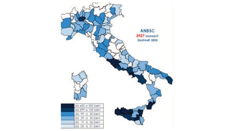 Beni confiscati, Calabria terza ma il Lazio con meno immobili ne affida di più in gestione