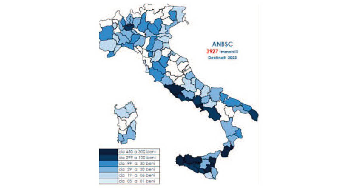 Beni confiscati, Calabria terza ma il Lazio con meno immobili ne affida di più