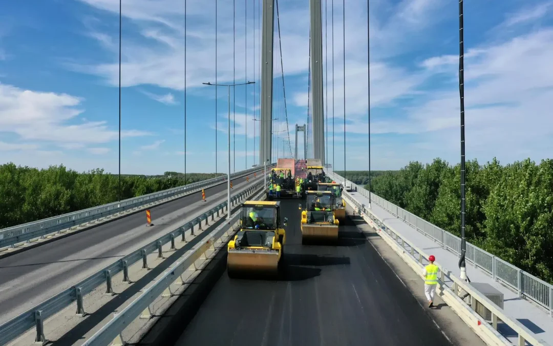 Webuild, sul Ponte di Braila riasfaltatura con miscela ultraresistente