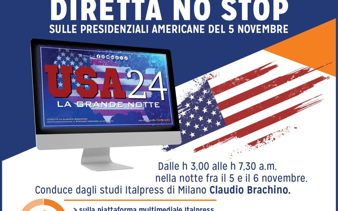 “La Grande Notte”, diretta no stop dell’Italpress per le elezioni Usa