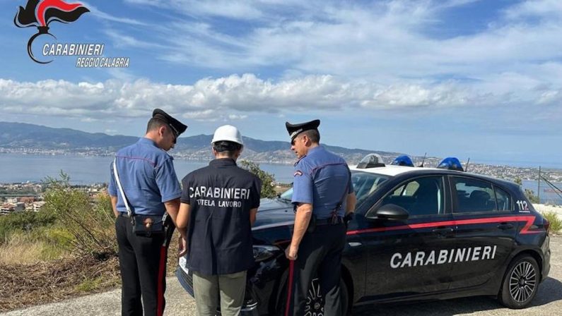 Reggio, blitz dei carabinieri nei cantieri: sanzioni per 25mila euro