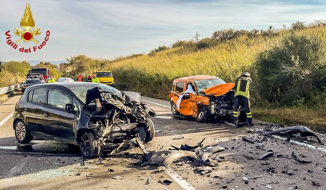 Le auto coinvolte nell'incidente