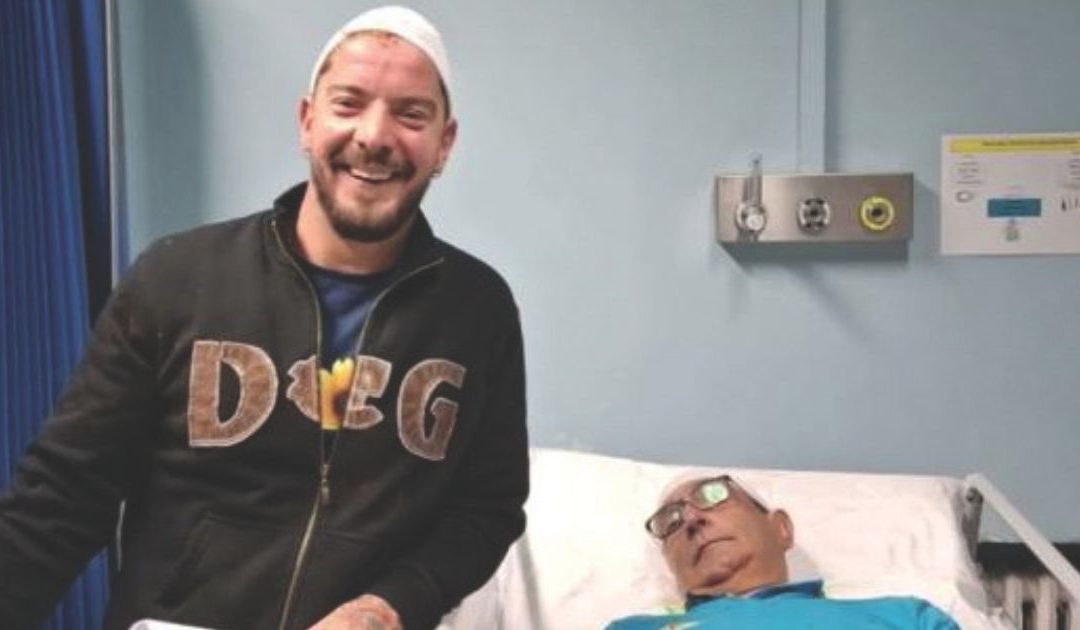 Andrea Cattalini in ospedale con l’autista dell’ambulanza