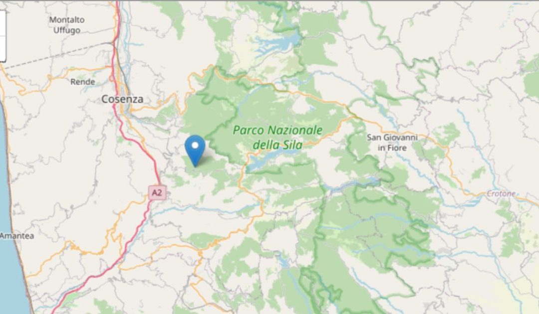 Scossa di terremoto di magnitudo 3.7 a Cellara nel Cosentino