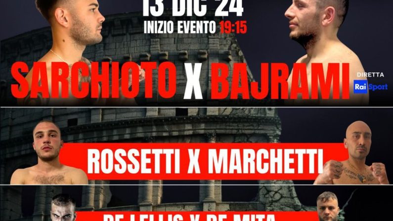 Roma Boxing Show, il 13 dicembre la sfida Sarchioto-Bajrami