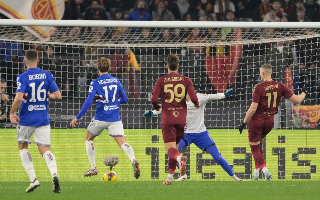 Poker giallorosso, quattro gol alla Samp e Roma ai quarti