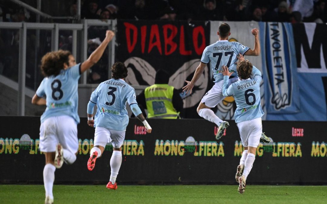 La Lazio vince 2-1 a Lecce, in gol Castellanos e Marusic