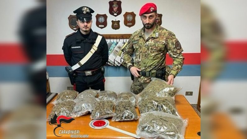 Platì, carabinieri sequestrano oltre 4 chili di marijuana e munizioni