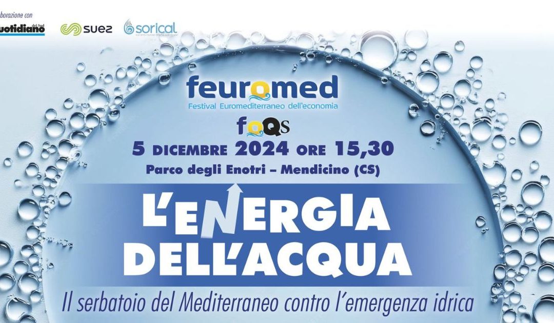 Il Mediterraneo contro l’emergenza idrica. A Cosenza il convegno