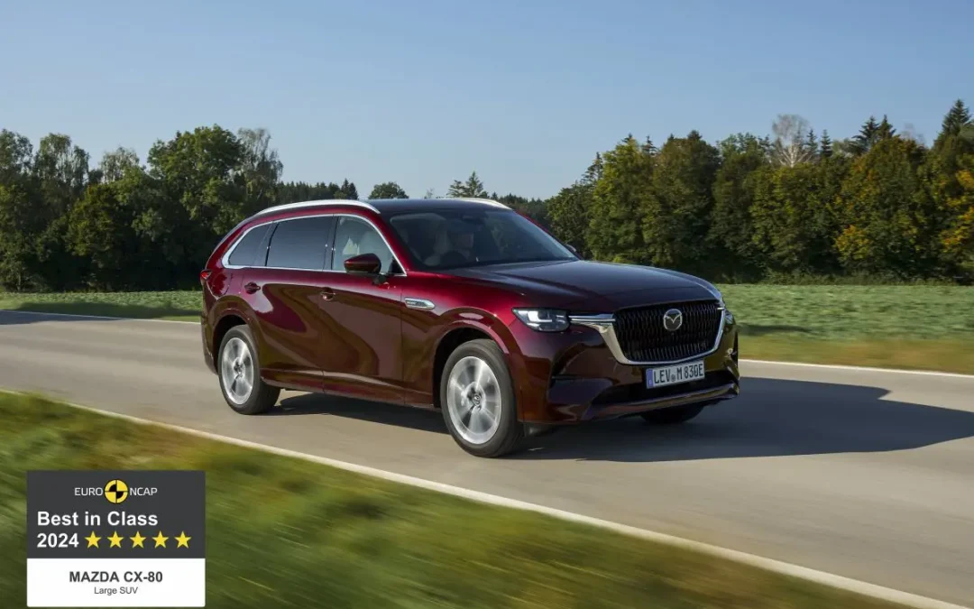 Mazda CX-80 “Best in Class” tra i grandi SUV secondo Euro NCAP