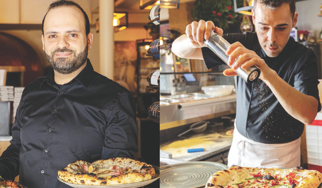 Antonio Misiti, responsabile di sala. A destra, Valentino Franconieri, chef e pizzaiolo