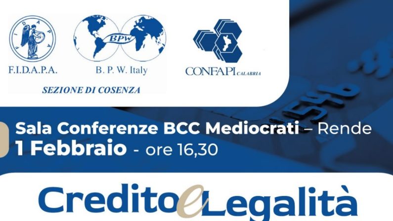 “Credito e legalità”: convegno promosso da Confapi Calabria e Fidapa Cosenza