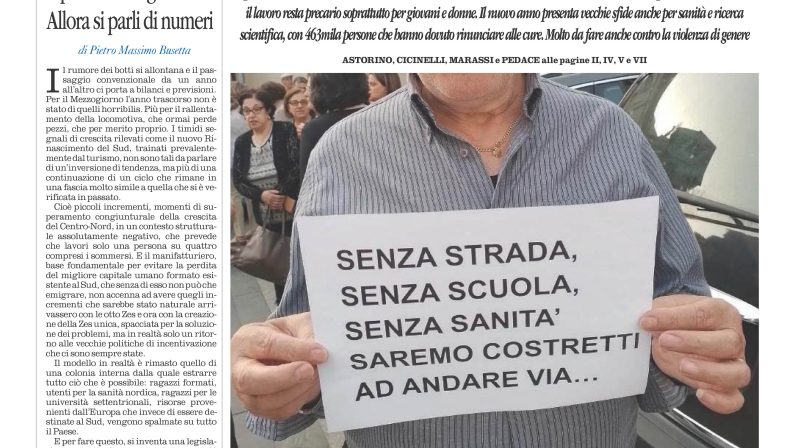 La prima pagina de l’ALTRAVOCE dell’ITALIA in edicola oggi