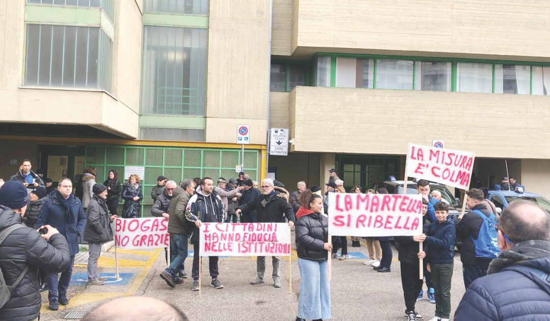 Biogas, le proteste a La Martella (Matera)